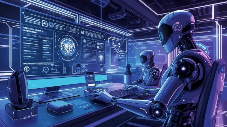 AI robot doing the work for humans